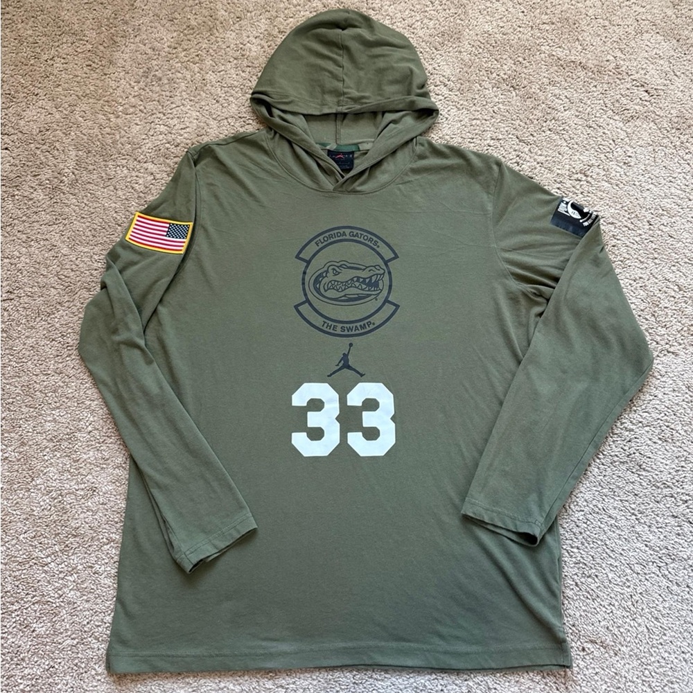 Jordan Olive Hooded Sweatshirt with Graphic Print